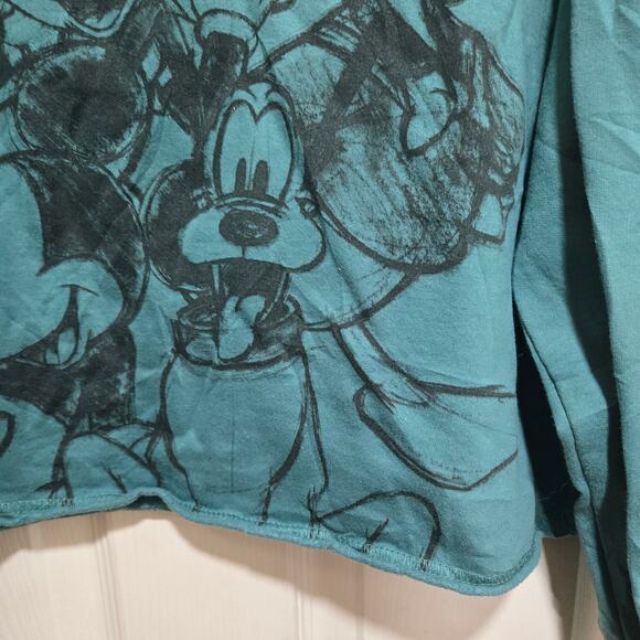Disney Mickey & Friends Sketch Graphic Teal Sweatshirt 1X - Picture 10 of 10